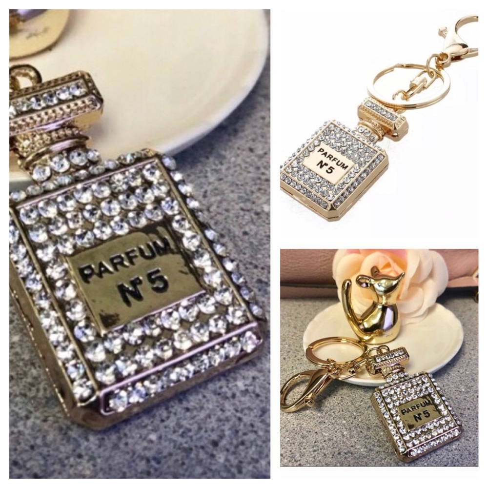 Purse Charm Keyring Rhinestone